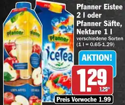 AEZ Pfanner Eistee oder Pfanner Säfte, Nektare Angebot
