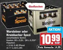AEZ Warsteiner oder Krombacher Spezi Angebot