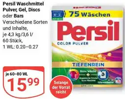 Globus Persil Waschmittel Pulver, Gel, Discs oder Bars Angebot
