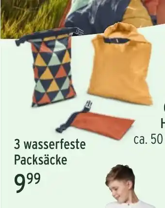 Wasgau 3 Wasserfeste Packsäcke Angebot