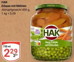 Globus HAK Erbsen mit Möhren Angebot