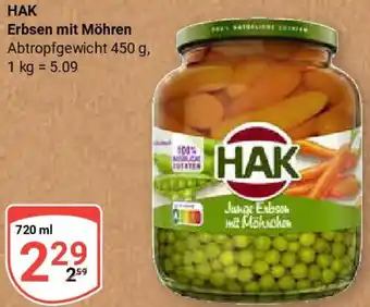 Globus HAK Erbsen mit Möhren Angebot