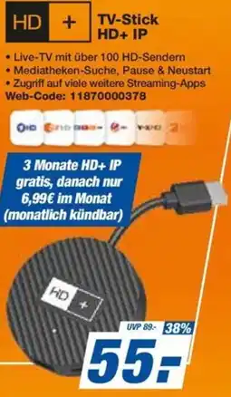 expert Techno Land TV-Stick HD+ IP Angebot