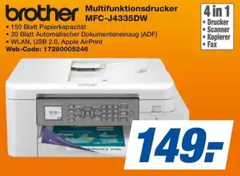 expert Techno Land brother Multifunktionsdrucker MFC-J4335DW Angebot