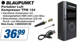 expert Techno Land BLAUPUNKT Portabler Luft Kompressor TPM 124 Angebot