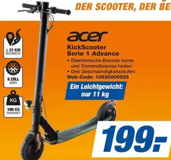 expert Techno Land acer KickScooter Serie 1 Advance Angebot