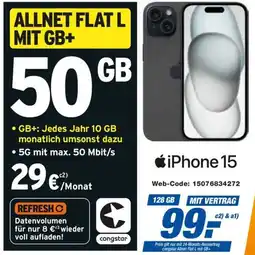 expert Techno Land Apple iPhone 15 Angebot