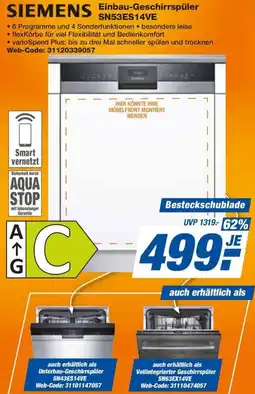 expert Techno Land SIEMENS Einbau-Geschirrspüler SN53ES14VE Angebot