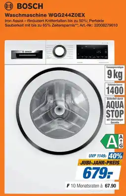 Expert BOSCH Waschmaschine WGG244ZOEX Angebot