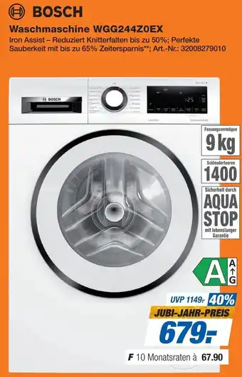 Expert BOSCH Waschmaschine WGG244ZOEX Angebot