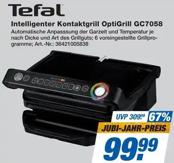 Expert Tefal Intelligenter Kontaktgrill OptiGrill GC7058 Angebot