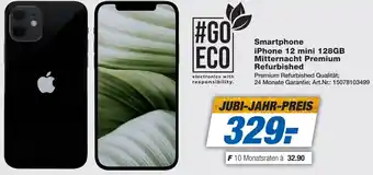 Expert Smartphone iPhone 12 mini 128GB Mitternacht Premium Refurbished Angebot