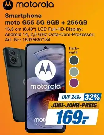Expert Motorola Smartphone moto G55 5G 8GB + 256GB Angebot