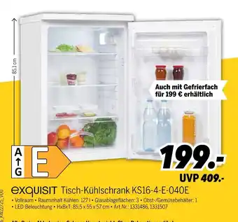 MEDIMAX Exquisit tisch-kühlschrank ks16-4-e-040e Angebot
