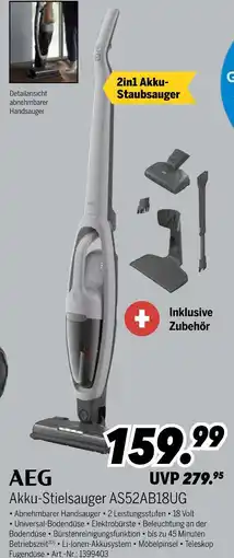 MEDIMAX Aeg akku-stielsauger as52ab18ug Angebot