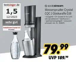 MEDIMAX Sodastream wassersprudler crystal cqc 1 glaskaraffe 0,8l Angebot