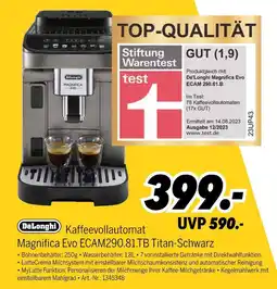 MEDIMAX Delonghi kaffeevollautomat magnifica evo ecam290.81.tb titan-schwarz Angebot