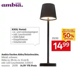 XXXLutz Ambia garden akku/solarleuchte Angebot