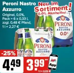 Logo Getränkemarkt Peroni Nastro Azzurro Angebot