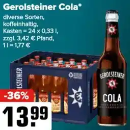 Logo Getränkemarkt Gerolsteiner Cola Angebot