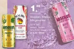 Handelshof Absolut / Malibu Mixgetränke Angebot