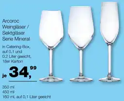 Handelshof Arcoroc Weingläser/ Sektgläser Serie Mineral Angebot