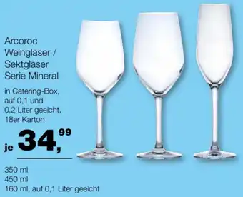 Handelshof Arcoroc Weingläser/ Sektgläser Serie Mineral Angebot