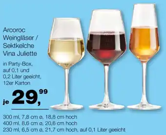 Handelshof Arcoroc Weingläser/ Sektkelche Vina Juliette Angebot