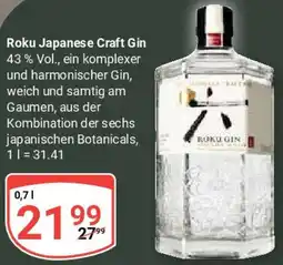 Globus Roku Japanese Craft Gin Angebot