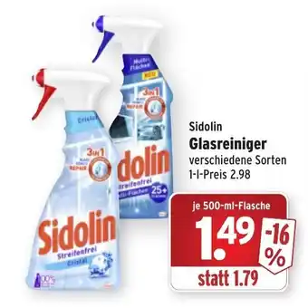 Wasgau Sidolin Glasreiniger 500ml Angebot