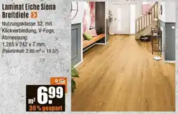 V Baumarkt Laminat Eiche Siena Breitdiele Angebot