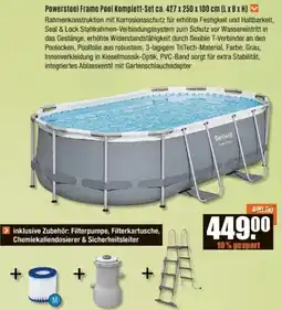 V Baumarkt Bestway Powersteel Frame Pool Komplett-Set Angebot