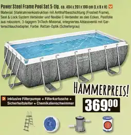 V Baumarkt Bestway Power Steel Frame Pool Set 5-tlg. Angebot