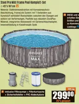 V Baumarkt Bestway Steel Pro MAX Frame Pool Komplett-Set Angebot