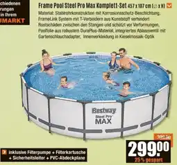 V Baumarkt Bestway Frame Pool Steel Pro Max Komplett-Set Angebot