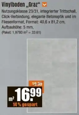 V Baumarkt Vinylboden ,,Graz" Angebot