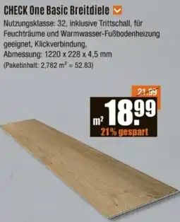 V Baumarkt CHECK One Basic Breitdiele Angebot