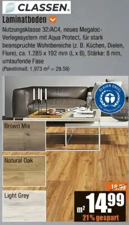 V Baumarkt CLASSEN Laminatboden Angebot