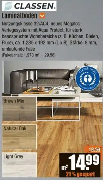 V Baumarkt CLASSEN Laminatboden Angebot