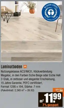 V Baumarkt Laminatboden Angebot