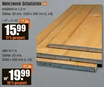 V Baumarkt Mehrzweck-Schaltafeln Angebot
