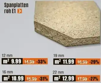 V Baumarkt Spanplatten roh E1 Angebot