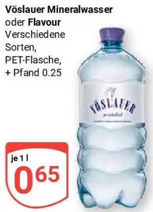 Globus Vöslauer Mineralwasser oder Flavour Angebot