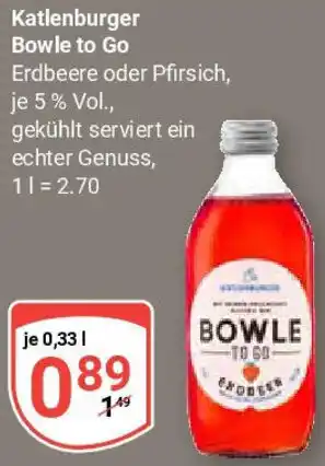 Globus Katlenburger Bowle to Go Angebot