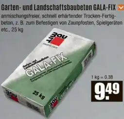 V Baumarkt Garten- und Landschaftsbaubeton GALA-FIX Angebot