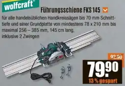 V Baumarkt Wolfcraft Führungsschiene FKS 145 Angebot