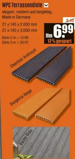 V Baumarkt WPC Terrassendiele Angebot