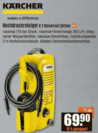 V Baumarkt KARCHER Hochdruckreiniger K 2 Universal Edition Angebot