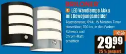 V Baumarkt Briloner LED Wandlampe Akku mit Bewegungsmelder Angebot