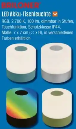V Baumarkt Briloner LED Akku-Tischleuchte Angebot